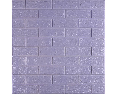3D панель самоклеющаяся кирпич Светло-фиолетовый 700x770x3мм (015-3) SW-00000574