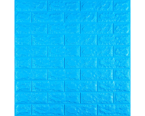 3D панель самоклеющаяся кирпич Синий 700x770x7мм (003-7) SW-00000060