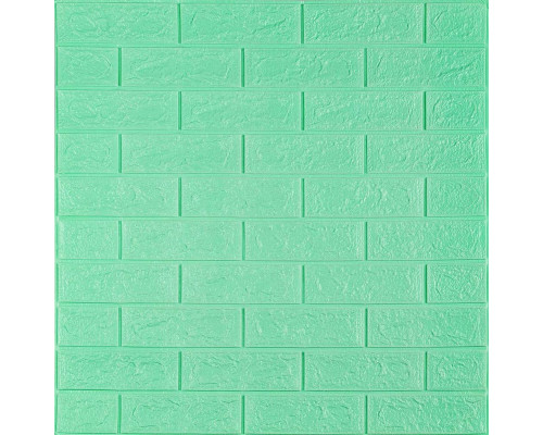 3D панель самоклеющаяся кирпич Мята 700x770x5мм (012-5) SW-00000148