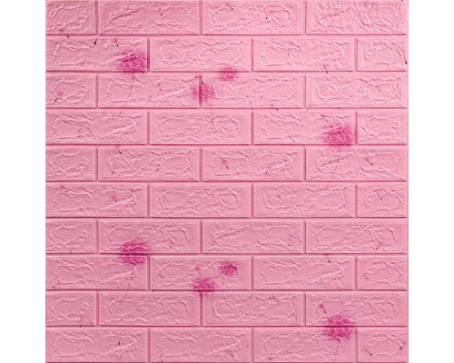 Декоративная 3D панель самоклейка под светло-розовый кирпич Одуваны 700x770x5мм (022) SW-00000023