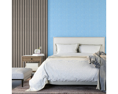 3D панель самоклеюча цегла Блакитна 700х770х5мм (005-5) SW-00000297