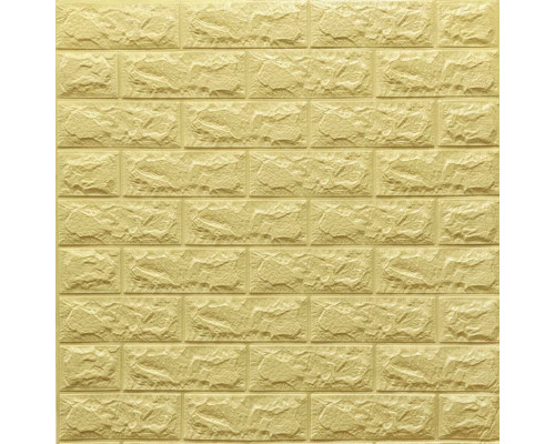 3D панель самоклеющаяся кирпич Желто-песочный 700x770x7мм (009-7) SW-00000046
