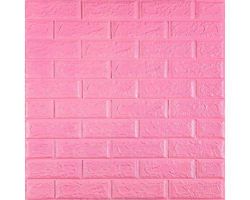 3D панель самоклеюча цегла Рожевий 700х770х5мм (004-5) SW-00000143