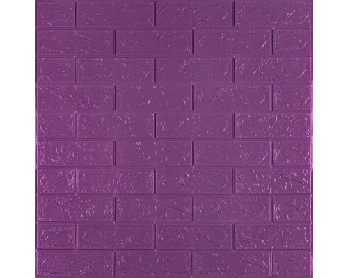 3D панель самоклеюча 700х770х3мм цегла Фіолетова (016-3) SW-000003248