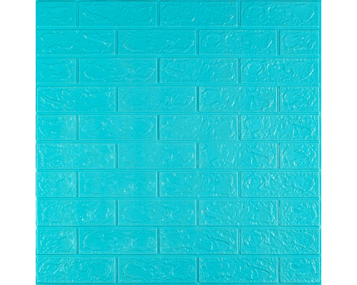 3D панель самоклеющаяся кирпич Бирюза 700х770х3мм (002-3) SW-00000573