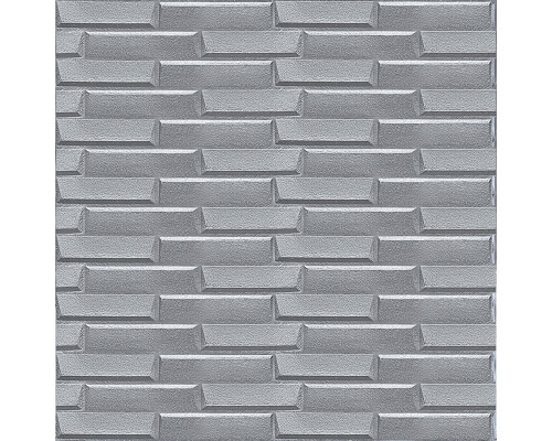 3D панель самоклеюча кладка срібло 770х700х5 мм (034) SW-00000217