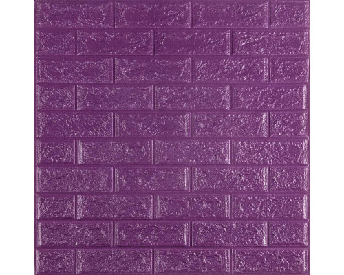 3D панель самоклеющаяся кирпич Фиолетовый 700x770x5мм (016-5) SW-00000150