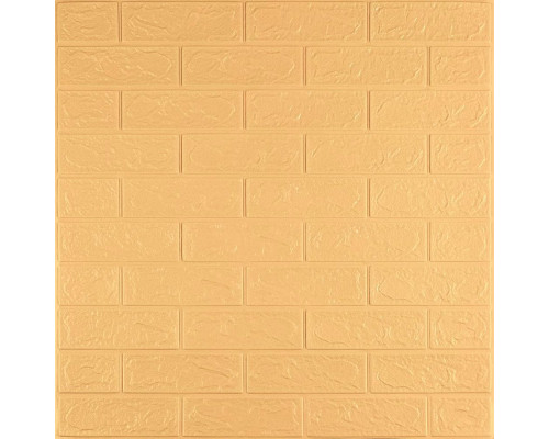 3D панель самоклеющаяся кирпич Желто - песочный 700x770x3мм (009-3) SW-00000229