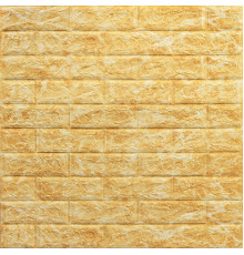 Декоративна 3D панель самоклейка під цеглу DEEP Yellow (068) SW-00000168