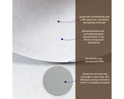 Декоративная ПВХ плита 1,22м х 2,44м х 3мм SW-00002596