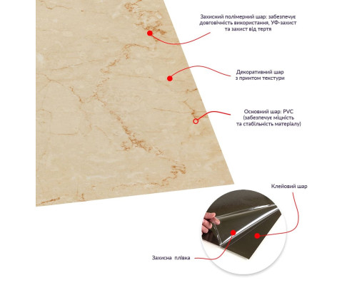 Самоклеюча LVT плитка 457*457*1.5mm (D) SW-00002462