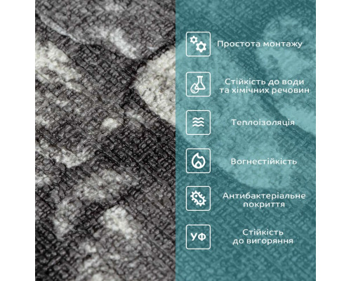 Самоклеючі шпалери сіра цегла 2800х450х1,8мм SW-00000724