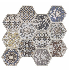 Декоративна ПВХ плитка на самоклейці соти 280х300х5мм, ціна за 1 шт. (СПП-504) SW-00000673