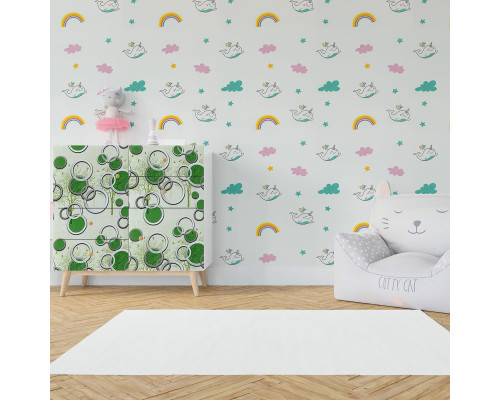 Самоклеющаяся пленка на бумажной основе зеленые деревья 0,45х10м SW-00000797