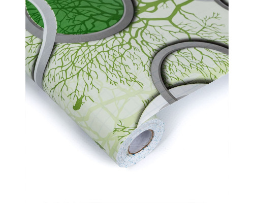 Самоклеющаяся пленка на бумажной основе зеленые деревья 0,45х10м SW-00000797