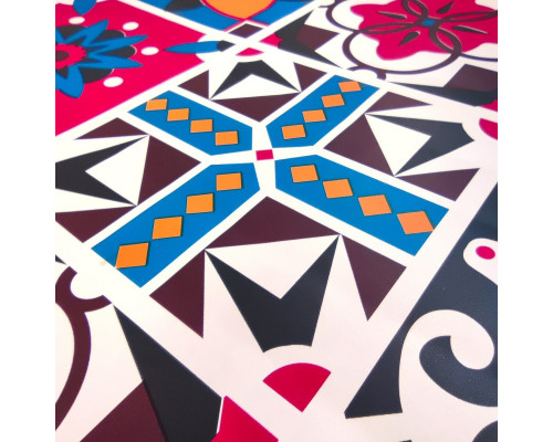 Самоклеющаяся пленка на бумажной основе винтажная бордовая мозаика 0,45х10м SW-00000789