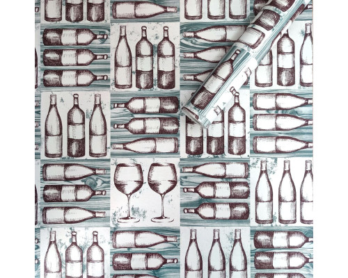 Самоклеющаяся пленка на бумажной основе винная 0,45х10м SW-00000798