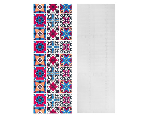 Самоклеющаяся пленка на бумажной основе винтажная бордовая мозаика 0,45х10м SW-00000789