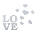 Декор зеркальный акриловый самоклеящийся Love серебро, 11шт (D) SW-00002495
