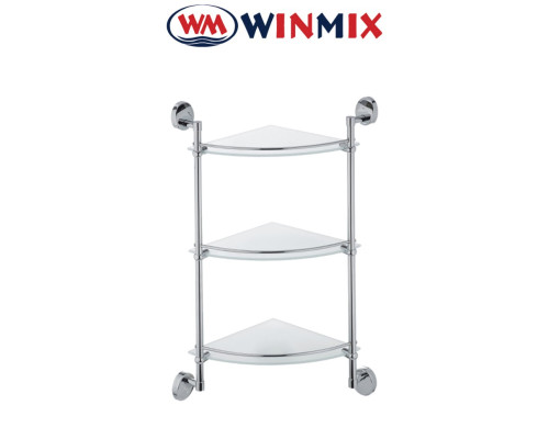 Полка стеклянная угловая 3-ярусная Winmix LR3307-3
