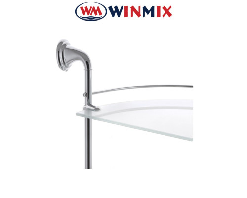 Полиця скляна кутова 2-ярусна Winmix LR1507-2