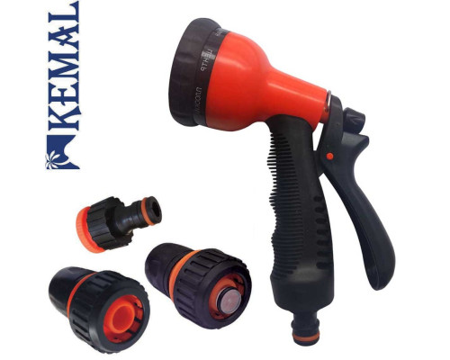Комплект Пистолет (8 режимов) и 3-элемента на шланг Kemal M1014-3/4