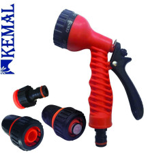 Комплект Пистолет (7 режимов) и 3-элемента на шланг Kemal M1012-3/4