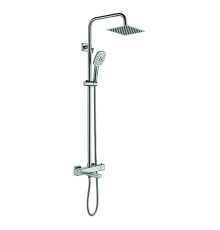Душевая колонна термостатическая с коротким изливом KI-57017-02 (из нерж. стали, лейка 30*30), Чехия