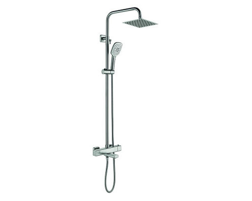 Душевая колонна термостатическая с коротким изливом KI-57017-02 (из нерж. стали, лейка 30*30), Чехия