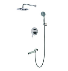 Встраиваемая душевая система со смесителем KI-66016-02 (из нерж. стали, лейка 25*25), Чехия