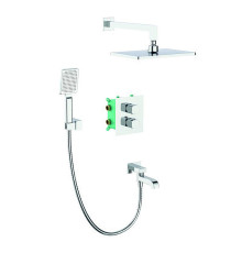 Душевая термостатическая система встраиваемая с коротким изливом KB-67011-01 (Цвет хром, лейка 30*20), Чехия