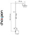 Душевая колонна CHAMPION со смесителем из нерж. стали SUS304 KUB-009-J