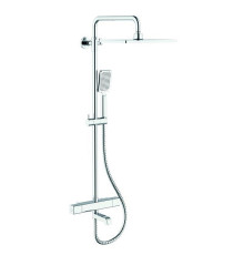 Душевая колонна с термостатическая с коротким изливом KB-57011-01 (Цвет хром, лейка 30*20), Чехия