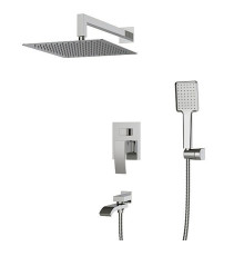 Встраиваемая душевая система со смесителем KB-66007-01 (Цвет хром), Чехия