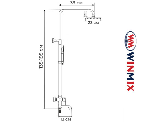 Душова колона Winmix Premium Vintage 009-J
