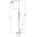 Душевая колонна со смесителем водопад KB-58007-01 (Цвет хром, лейка 30*30), Чехия