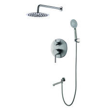 Встраиваемая душевая система со смесителем KI-66018-02 (из нерж. стали, лейка 25*25), Чехия