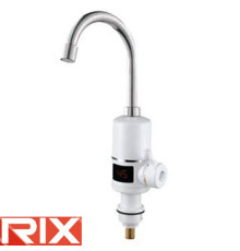 Електричний проточний водонагрівач Rix ELW 06-E з індикатором температури на мийку 3 кВт
