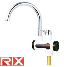 Електричний проточний водонагрівач Rix ELW 042E (з індикатором темп) на мийку 3 кВт