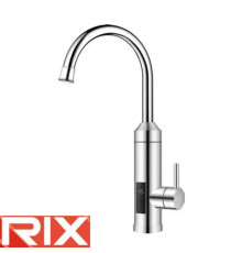 Электрический проточный водонагреватель ELW35-E (нержавеющая сталь с индикатором температуры) для мойки, 3,3 кВт