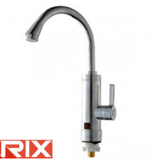 Електричний проточний водонагрівач Rix ELW 09-EP з індикатором температури з ПЗВ на мийку3 кВт +