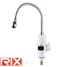 Електричний проточний водонагрівач Rix ELW 06-EF з індикатором температури на мийку 3 кВт