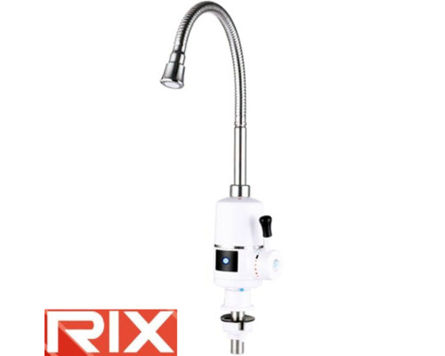 Електричний проточний водонагрівач Rix ELW 041F (рефлекторний гусак) на мийку 3 кВт