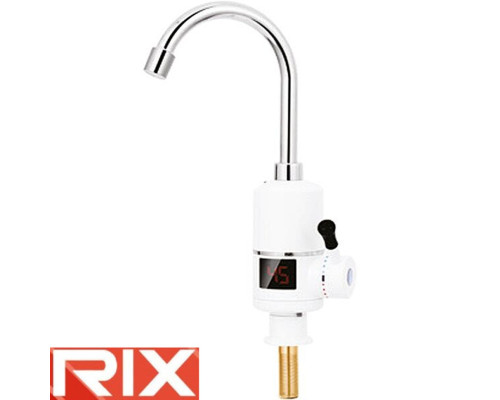 Електричний проточний водонагрівач Rix ELW 041E (з індикатором темп) на мийку 3 кВт
