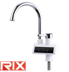 Електричний проточний водонагрівач Rix ELW 044E (з індикатором темп) на мийку 3 кВт