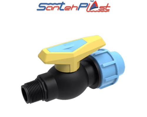 Santehplast Кран затискний із зовнішнім різьбленням 20*1/2