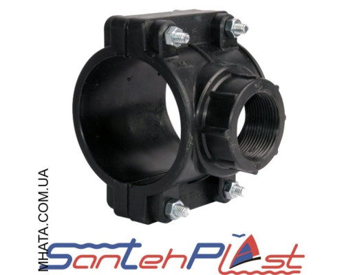 Santehplast Хомут чорний з внутрішнім різьбленням 25*1/2