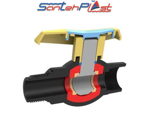 Santehplast Кран із внутрішнім зовнішнім різьбленням 1/2 ВН DN 20