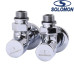 Кран вентильний кутовий з американкою Solomon LUX 1/2 CHROM 7777, Польща