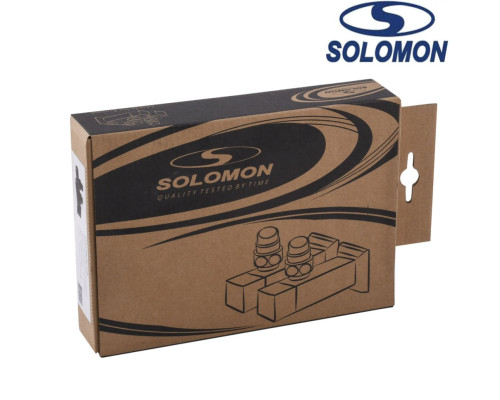 Набір кутовий кран напівоборотний з американкою Solomon LUX 1/2″ CUBE BLACK 8888 1 уп, Польща (під замовлення)